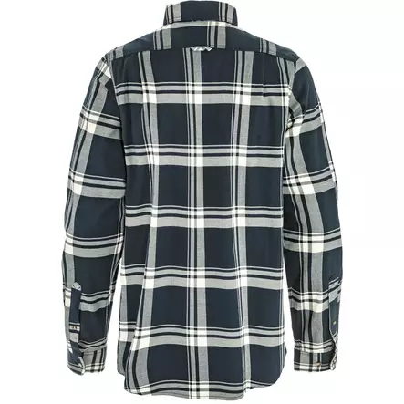 Övik Lite Flannel Shirt M Dark Navy - Chalk White L - Skjortor - 7323451148330 - 2