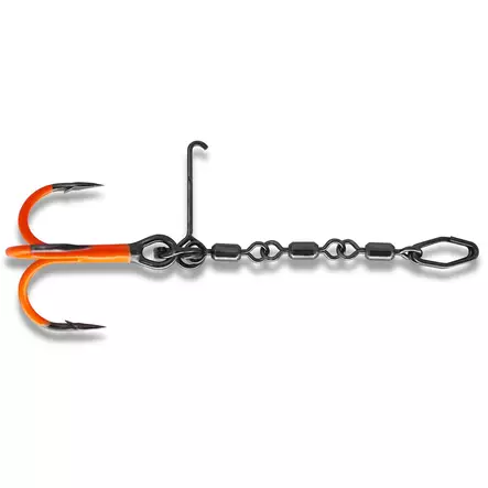 VMC UV Pike Chain M 2/0 UV Orange - Riggar och och småplock för gäddjiggar - 3422993072180 - 1