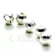 Ikon 2,5mm silver slotted diamond tungsten beads 20pc - Perhokuulat - 6430077070530 - 2