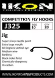 Ikon Competition Fly Hooks J325 Jig 18 - Väkäsettömät perhokoukut - 3971373735950 - 1