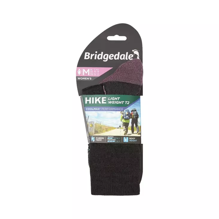 Bridgedale Hike Lightweight T2 Coolmax Performance Women´s S 35-37 - Vaellussukat - 610306147660 - 1