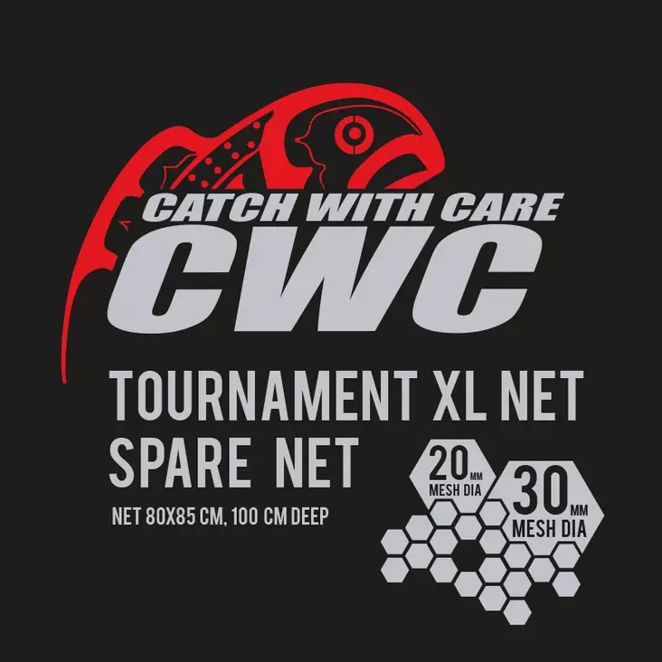 CWC Tournament XL Spare Net 80x85cm 100cm Deep - Haavit - 7340029432820 - 1