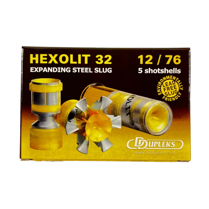 Dupleks Slug Hexolit 12/76 32g Teräs 5Kpl - Kaliiperi 12/76  - 4751007980210 - 1