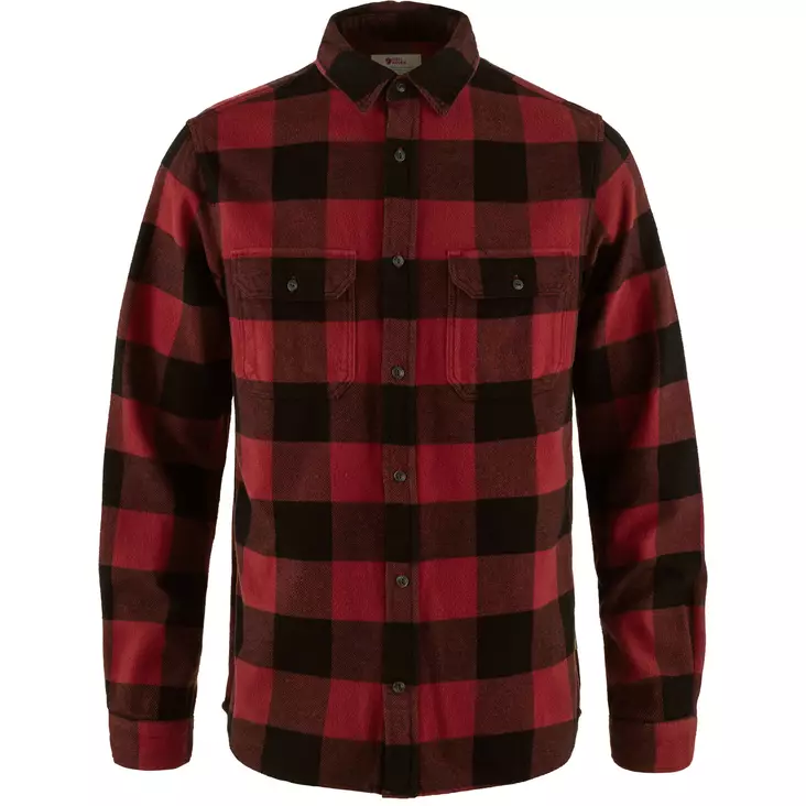 Fjällräven Övik Heavy Flannel Shirt M L Red-Black - Collared Shirts - 7323451063060 - 1