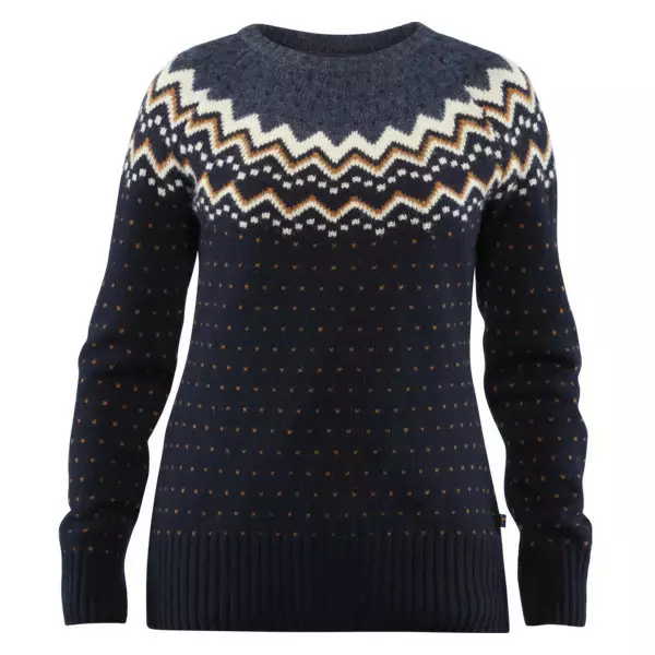 Fjällräven Övik Knit Sweater Dark Navy W L - Stickade tröjor och ylletröjor - 7323450462550 - 1