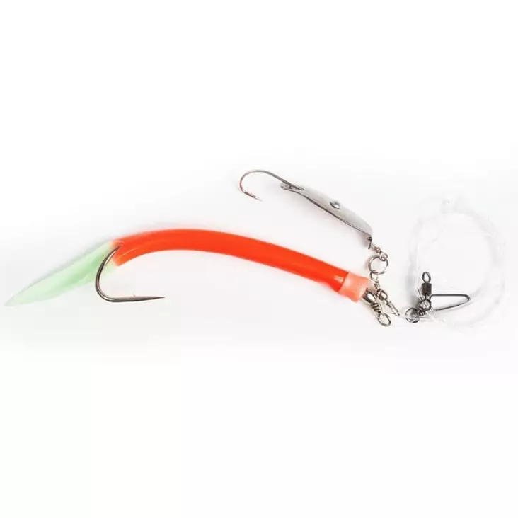 Fladen Rubber Mac Red Lumi Tail Rig 12/0 2-Hook - Beten för havsfiske - 7333310902560 - 1