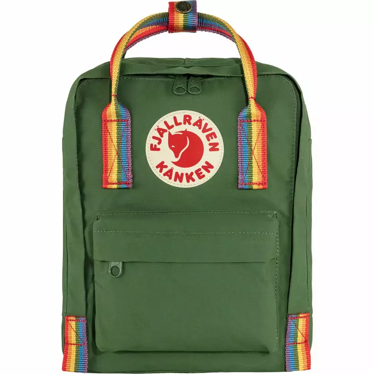 Kånken Rainbow Mini Spruce Green/Rainbow Pattern - Fjällräven väskor och ryggsäckar - 7323450752880 - 1
