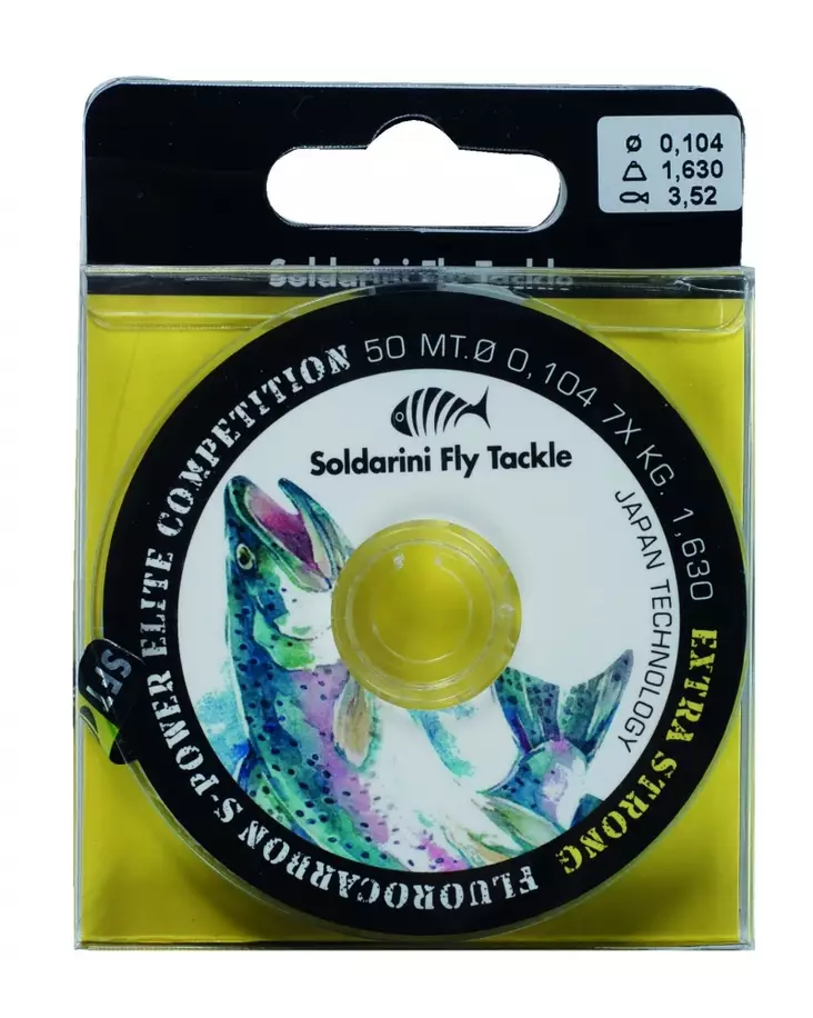 Soldarini Fluorocarbon S-Power Elite Competition 50m 0,104 - Tafsmaterial till flugfiske - 05005100 - 1