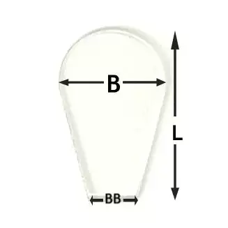 Lure Lip Lexan 3mm 6S - 45.4x 29.8x 17mm - Vaapputarvikkeet - 4545458557011 - 2