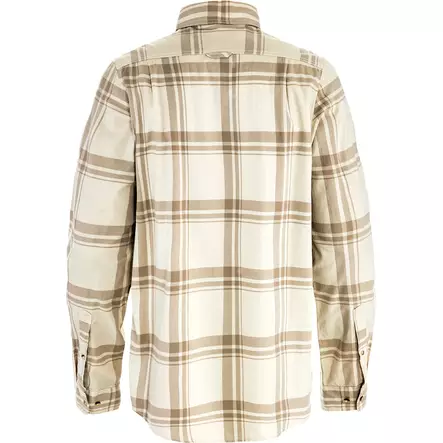 Övik Lite Flannel Shirt M Chalk White - Fossil L - Skjortor - 7323451114281 - 2
