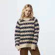 Fjällräven Jacquard Knit W L Light Beige/Misty Green - Wool Sweaters and Knitwear - 7323451203671 - 3