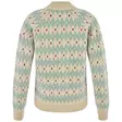 Fjällräven Jacquard Knit W L Light Beige/Misty Green - Wool Sweaters and Knitwear - 7323451203671 - 2