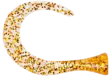 Guppie Tail jr 3 curly 1 paddle Gold Glitter - Hybridbeten - 4713012486101 - 1