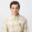 Övik Lite Flannel Shirt M Chalk White - Fossil L - Skjortor - 7323451114281 - 8