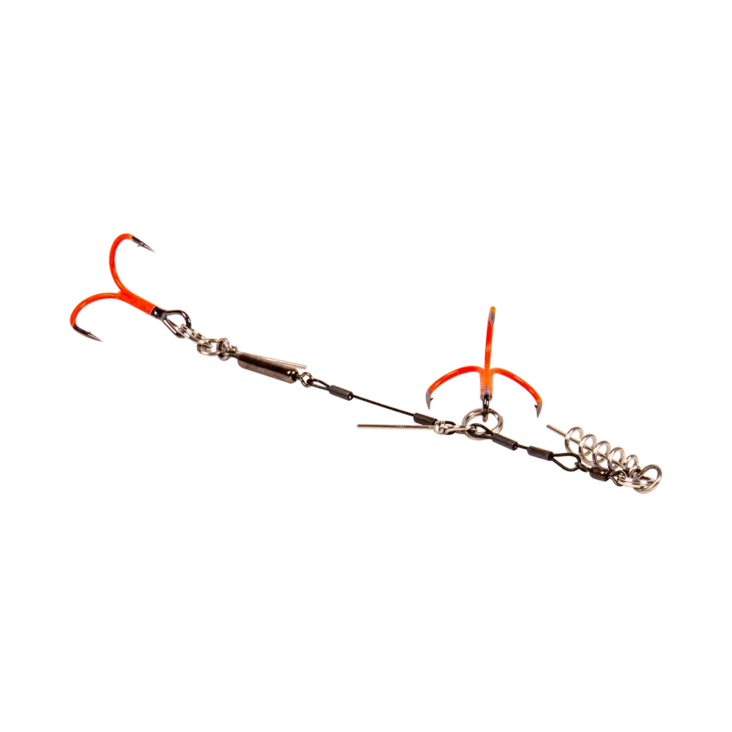 CWC Rattle UV Orange Stinger SS 100lb 1 - Riggar och och småplock för gäddjiggar - 7340029439331 - 1