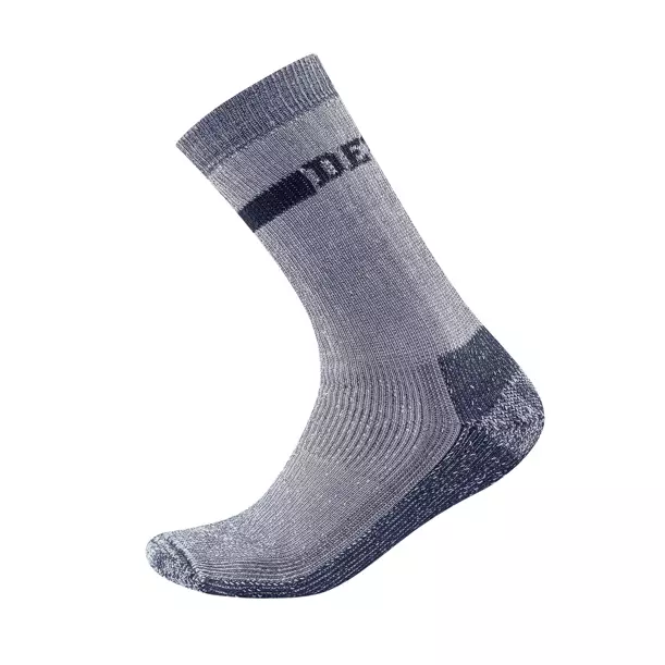 Devold Outdoor Merino Heavy Sock 41-43 Navy Melange - Vandringsstrumpor - 7028567192351 - 1