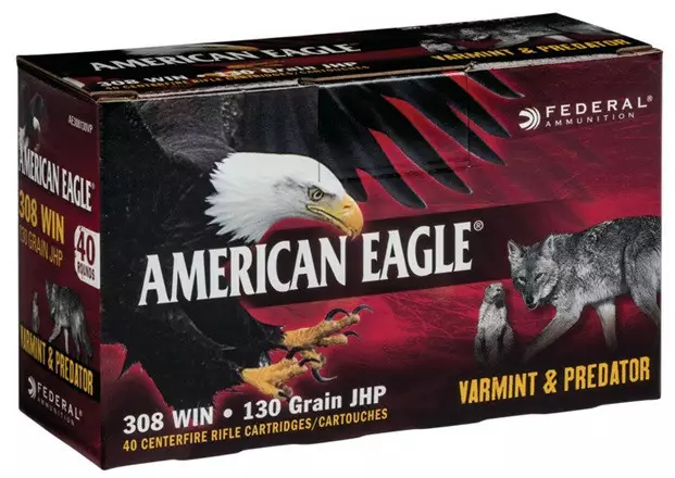 Federal Varmint & Predator JHP .308Win 8,4g 40kpl - Kaliiperi .308 Win - 604544617641 - 1