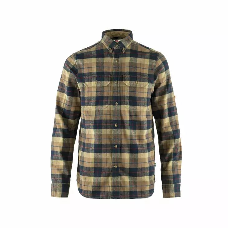 Fjällräven Singi Heavy Flannel Shirt M Dark Sand L - Skjortor - 7323450648961 - 1