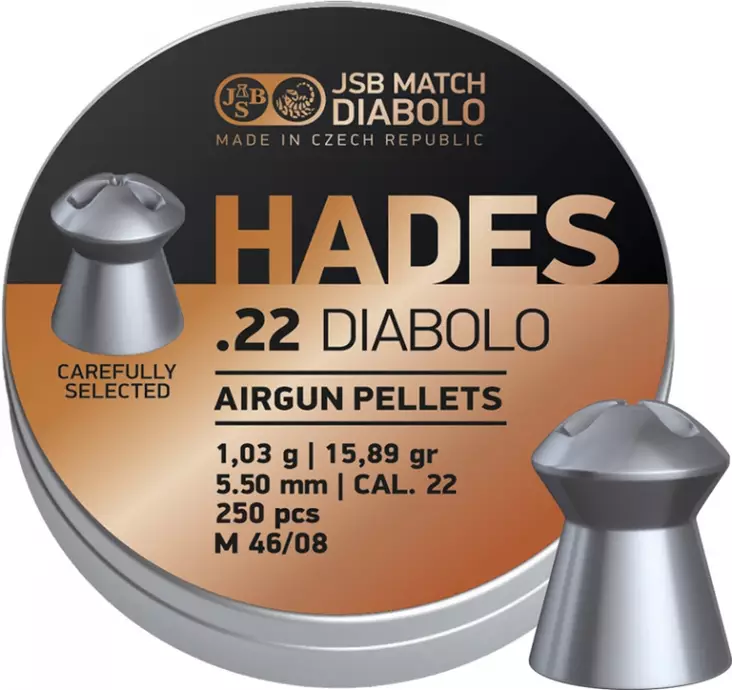 JSB Hades 5,5 mm 1,03g 250st - Ammunition för luftvapen - 8594180450981 - 1