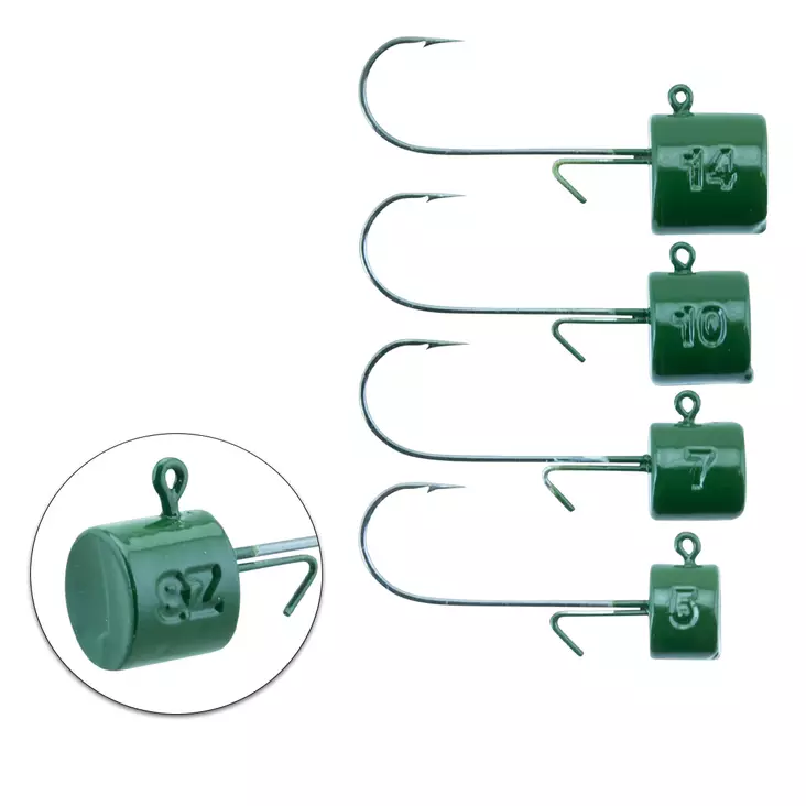 SZ Ned Jig Head 1/0 Bismuth 2-pack 10g Dark Green - Jigit ja jigipäät - 7340031020961 - 1