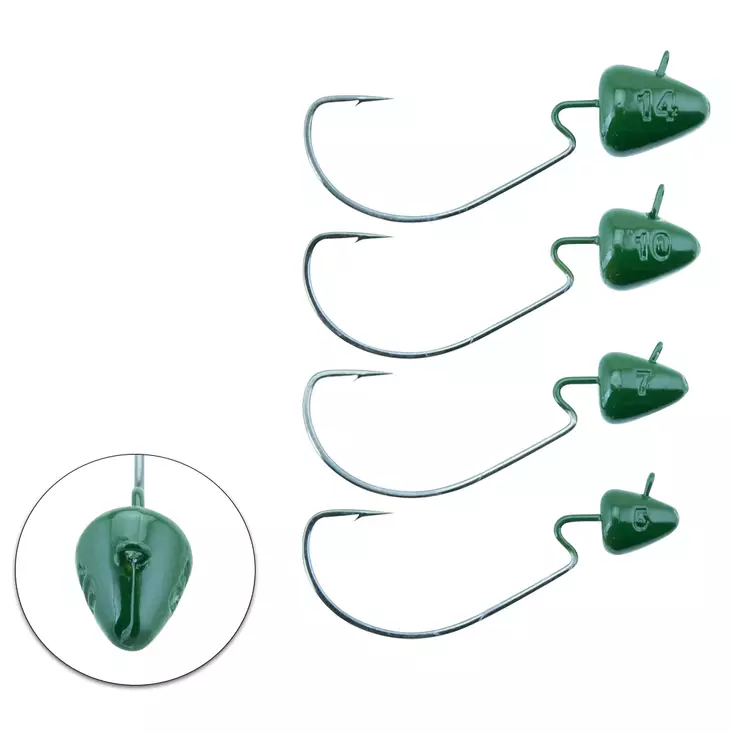 SZ Offset 2/0 Bismuth 2-pack 10g Dark Green - Jigipäät - 7340031021531 - 1