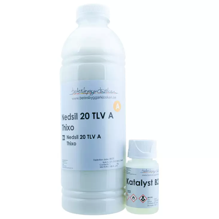 SZ Silicone High Performance 1kg Nedsil 20 TLV A - Formtillverkning för plastisolgjutning - 4545458418251 - 1