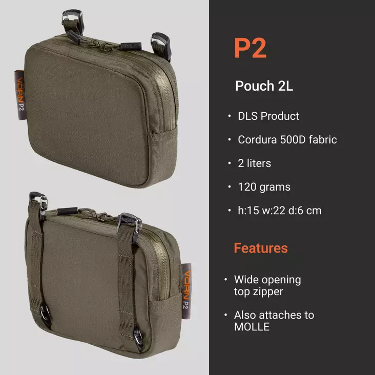 Vorn Pouch P2 2L - Muut metsästystarvikkeet - 7090033556141 - 1