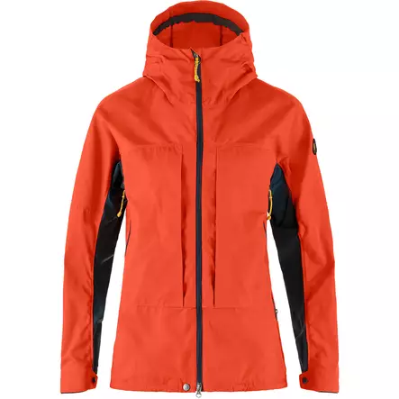 Bergtagen G-1000 Jacket W Flame Orange-Mountain Blue L - Naisten Fjällräven takit - 7323451058592 - 1