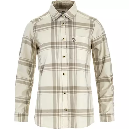 Fjällräven Övik Lite Flannel Shirt W L Chalk White - Fossil - Skjortor - 7323451153402 - 1