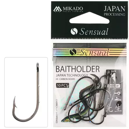 Mikado Sensual Baitholder Black Nickel koko 4 10kpl - Ongenkoukut - 5900637618782 - 1