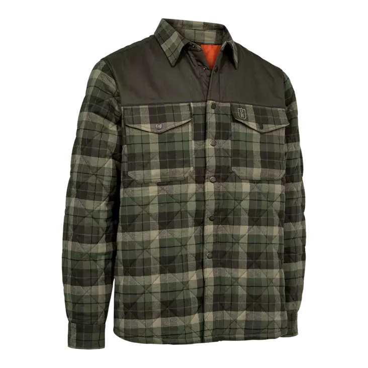Deerhunter Elbert Padded Shirt Green Check - S - Jaktkläder - 5702827237052 - 1