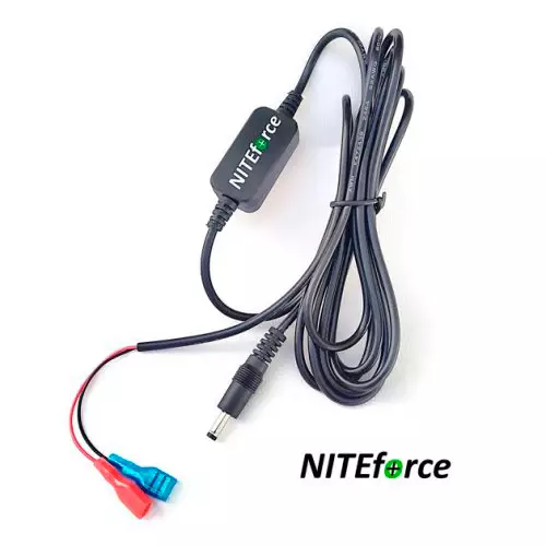 Niteforce Akkujohto jännitteen alentajalla 18V-12V > 6V - Riistakamerat - 6430061581752 - 1