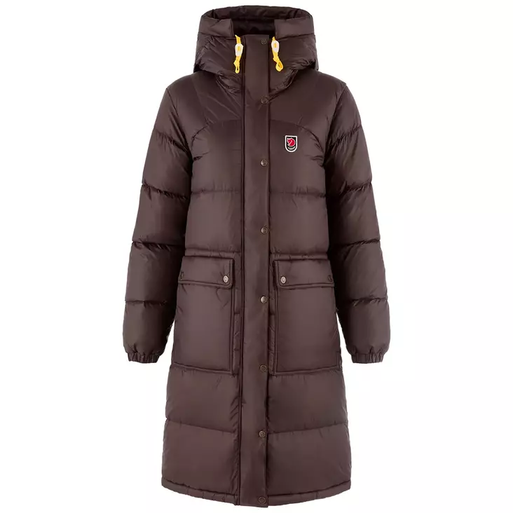 Expedition Long Down Parka W Black Oak L - Naisten Fjällräven takit - 7323451206962 - 1