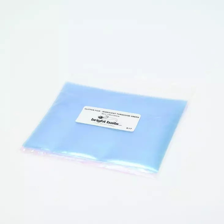 Bright Baits Glitter Film 130x650mm irid turquoise Green - Lakka- ja plastisolihileet - 3970184393922 - 1