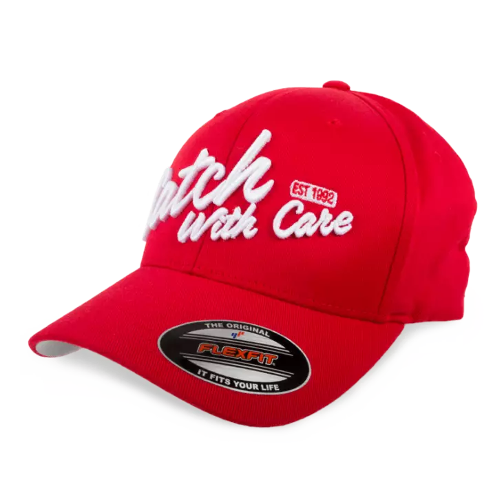 CWC Flexfit Cap Red CWC Text L/XL - Lippikset - 7340029418602 - 1