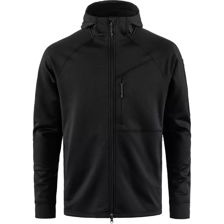 Fjällräven Abisko Grid Fleece Hoodie M Black S - Fleecet ja hupparit - 7323451056062 - 1