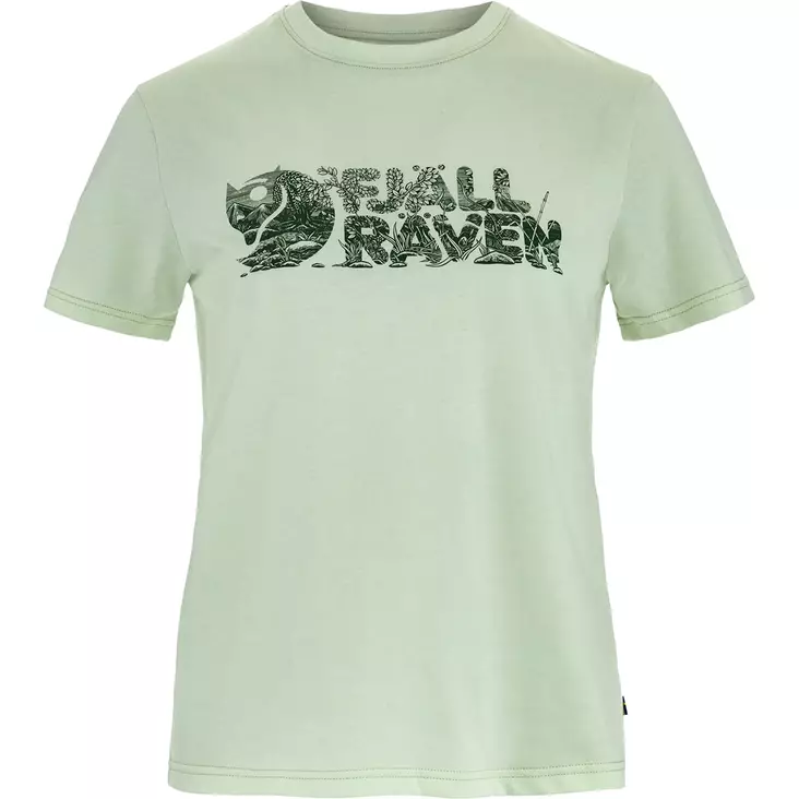 Fjällräven Lush Logo T-shirt W L Soft Jade - T-Paidat - 7323451159992 - 1