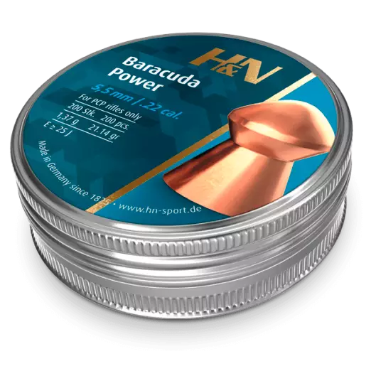 H&N Barracuda Power 5,5mm 1,37g Copper - Ammunition för luftvapen - 4047058015002 - 1