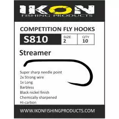 Ikon Competition Fly Hooks S810 2 - Väkäsettömät perhokoukut - 6430077071612 - 1