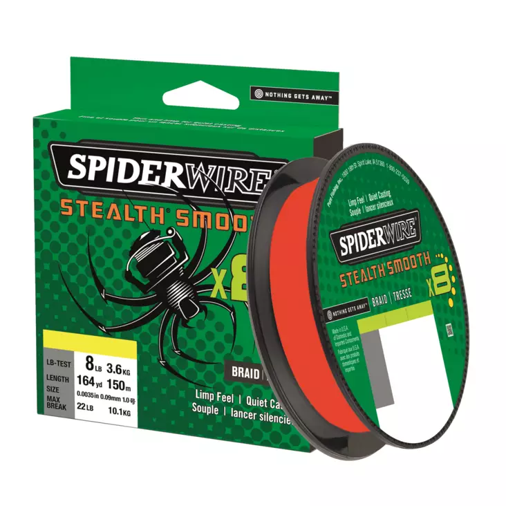 Spiderwire Stealth Smooth8 150m Code Red 0,13mm - Flätlinor - 022021664337 - 1