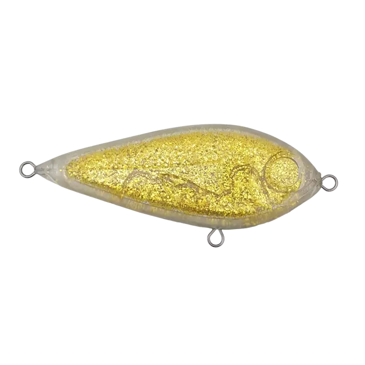 Svarzonker Squarepusher Swim 12,5cm Gold Glitter - Vieheaihiot - 7340031027212 - 1