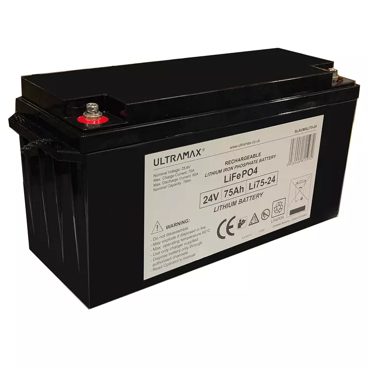 Ultramax LiFePO akku 24V 75Ah - Batterier och laddare - 5036446815972 - 1