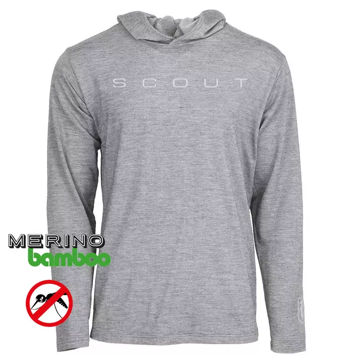 Vision Scout Hoodie Grey Merino & Bamboo S - Fleecetröjor och munktröjor - 6417512842792 - 1