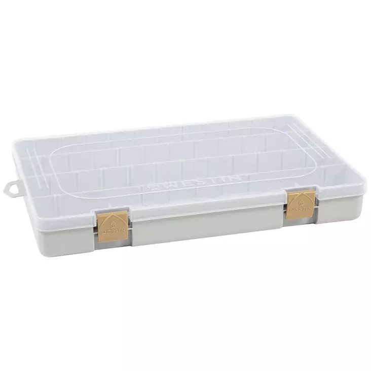 Westin W3 Tackle Box Grey/Clear 36x22,5x4,8cm - Pakit, laukut, rasiat - 5707549484692 - 1