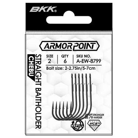 BKK Armorpoint Chebu #1 6pcs Straight Baitholder - Heittokalastus koukut - 6941780959673 - 2