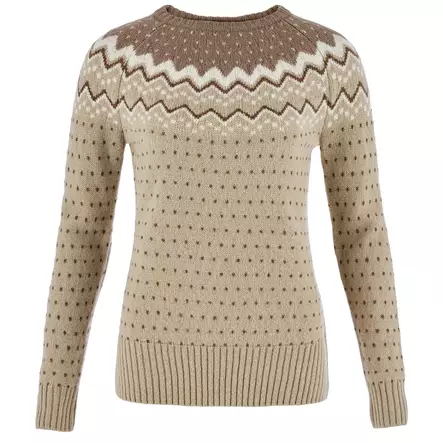 Fjällräven Övik Knit Sweater Fossil-Suede Brown W S - Villapaidat ja neuleet - 7323451210563 - 1