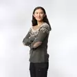 Fjällräven Övik Knit Sweater Fossil-Suede Brown W S - Villapaidat ja neuleet - 7323451210563 - 5