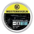 RWS Meisterkugeln 4,5mm 500kpl - Ilmakiväärin ja ilmapistoolin luodit - 4000294136023 - 1