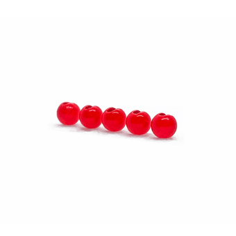 Medium Slotted Tungsten Beads Fluo Red 2,5mm - Perhokuulat - 8720261730233 - 1