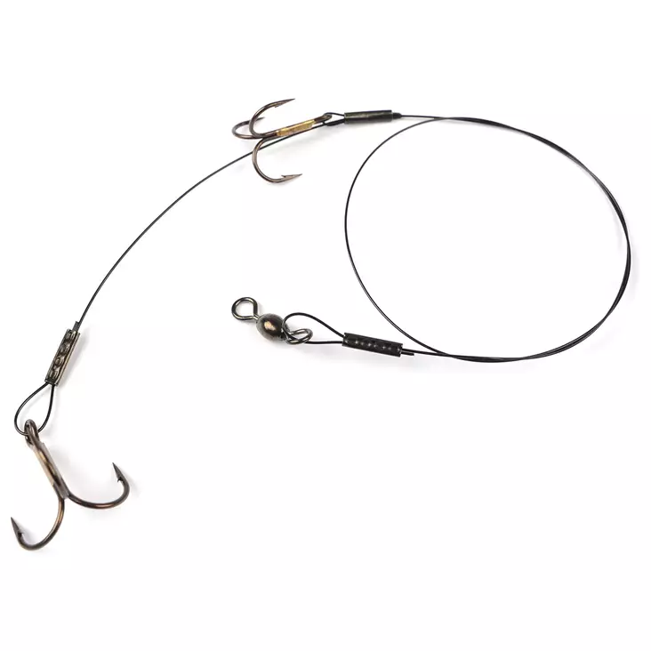 Darts Wire Kolmihaarakoukulla 40lb #2 - Siimat, koukut ja tarvikkeet - 7330908829483 - 1